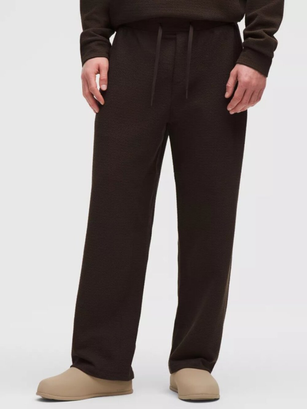 Lululemon Mens Textured Spacer Relaxed Straight Pant Brown XL